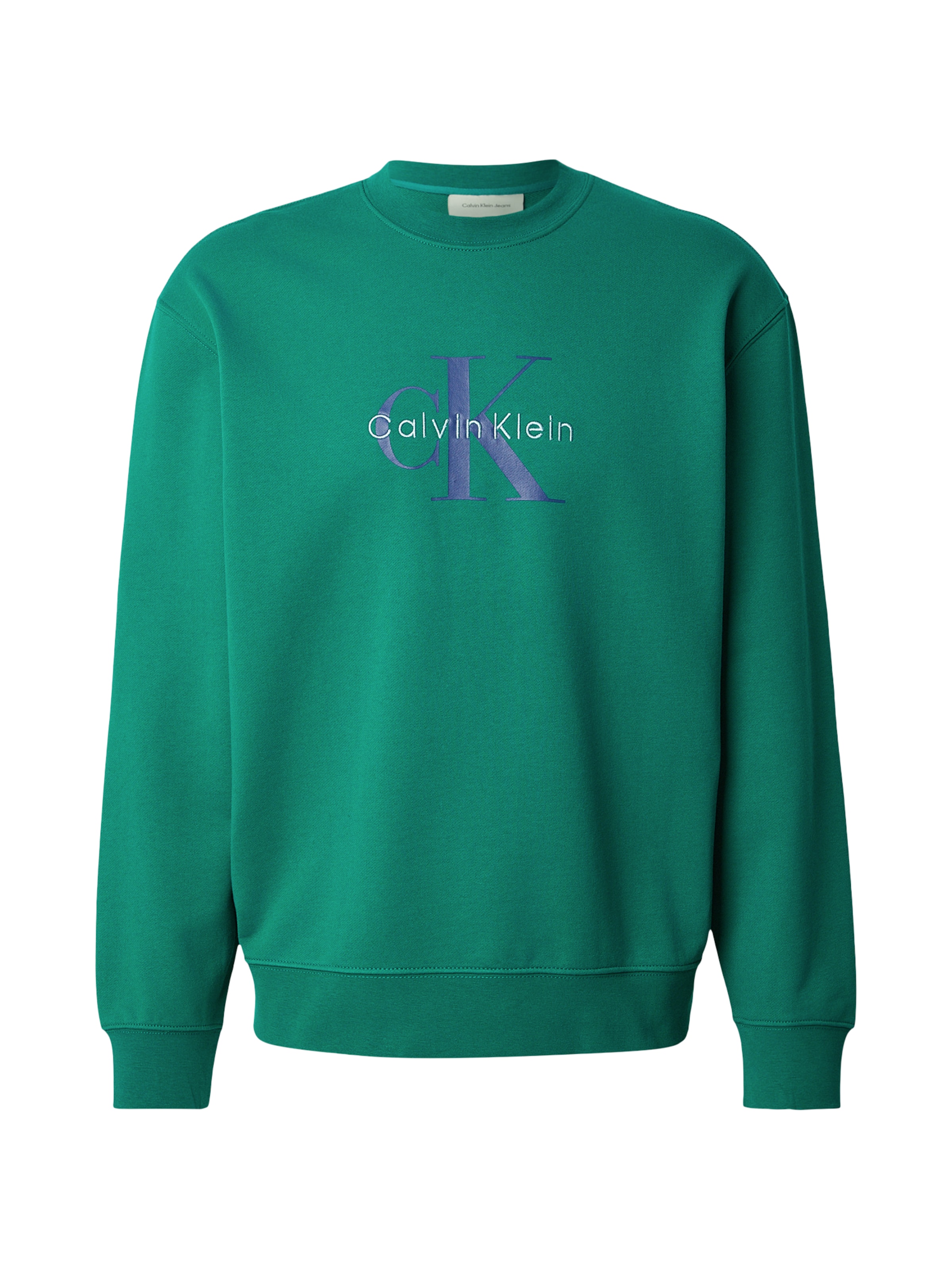 zaļš Calvin Klein Jeans Sportisks džemperis: no priekšpuses