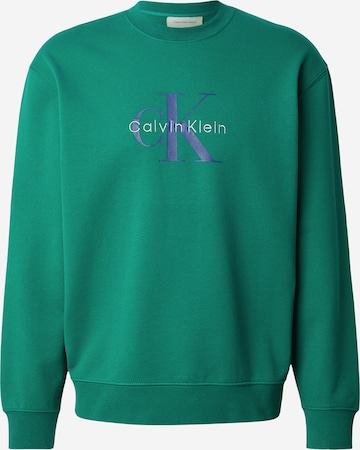 zaļš Calvin Klein Jeans Sportisks džemperis: no priekšpuses