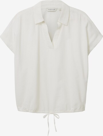 TOM TAILOR - Blusa en blanco: frente