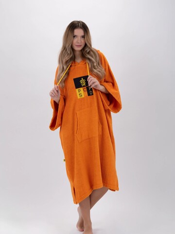 Pacifique Sud Sports robe 'Poncho Surf - Einheitsgröße - Tencel - Mit Ärmeln' in Orange