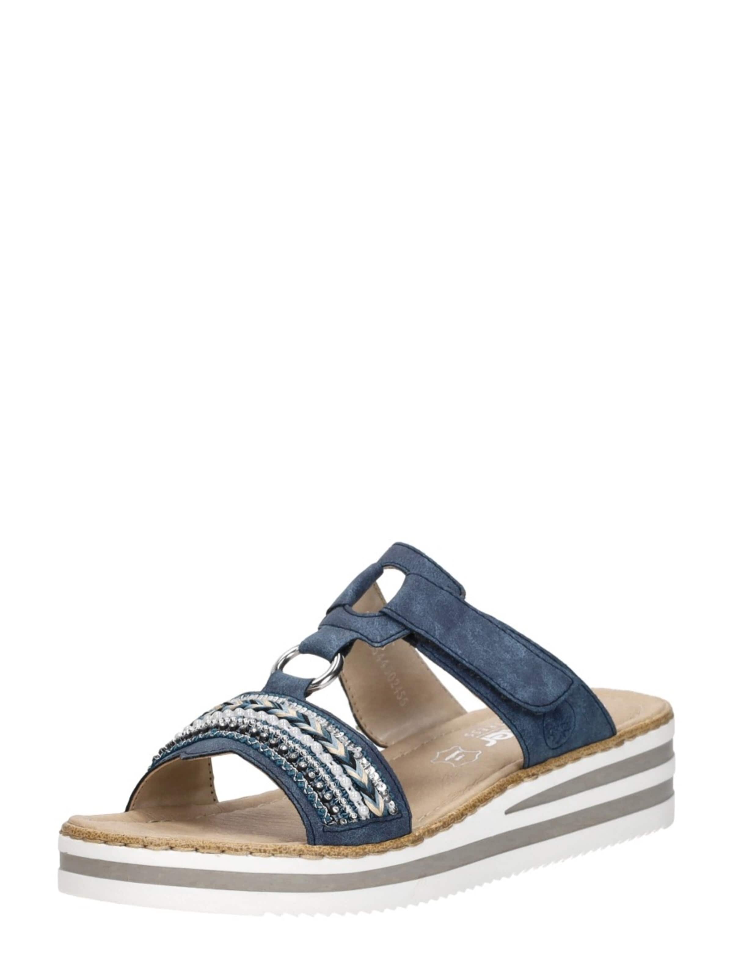 Rieker Muiltjes 'Open Teen' in Blauw