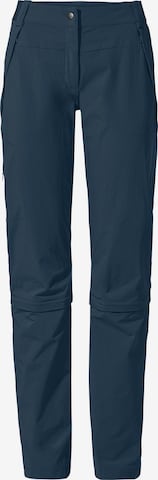 VAUDE Outdoor Pants 'Capri T-Zip P III' in Blue: front