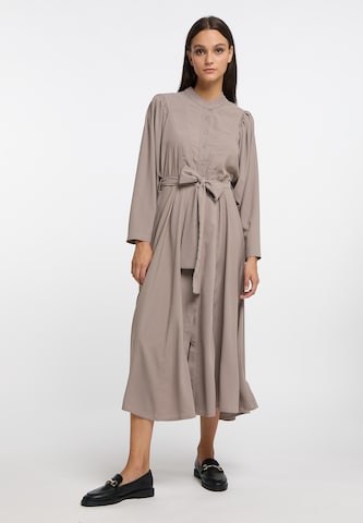 RISA Shirt Dress in Grey: front