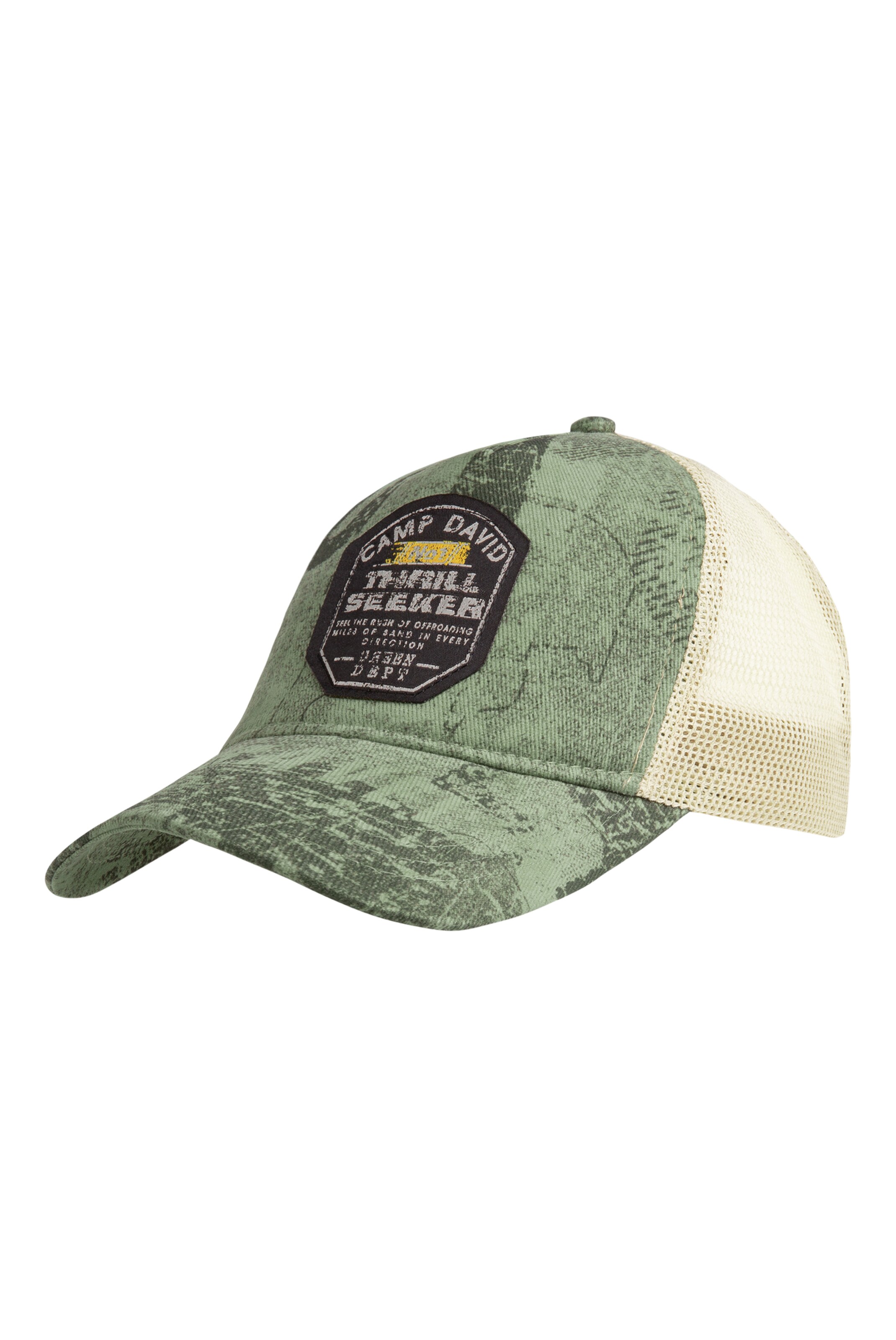CAMP DAVID Cap in Green: front