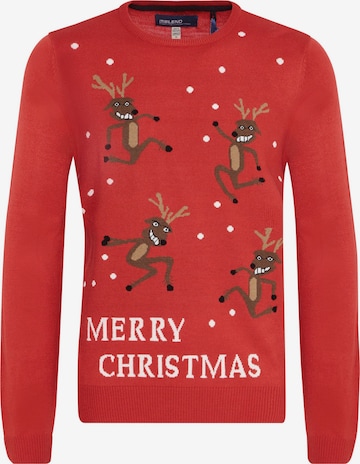 Pull-over 'Rudolph' BLEND en rouge : devant