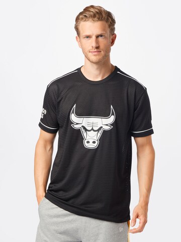 NEW ERA T-Shirt 'Chicago Bulls' in Schwarz: predná strana