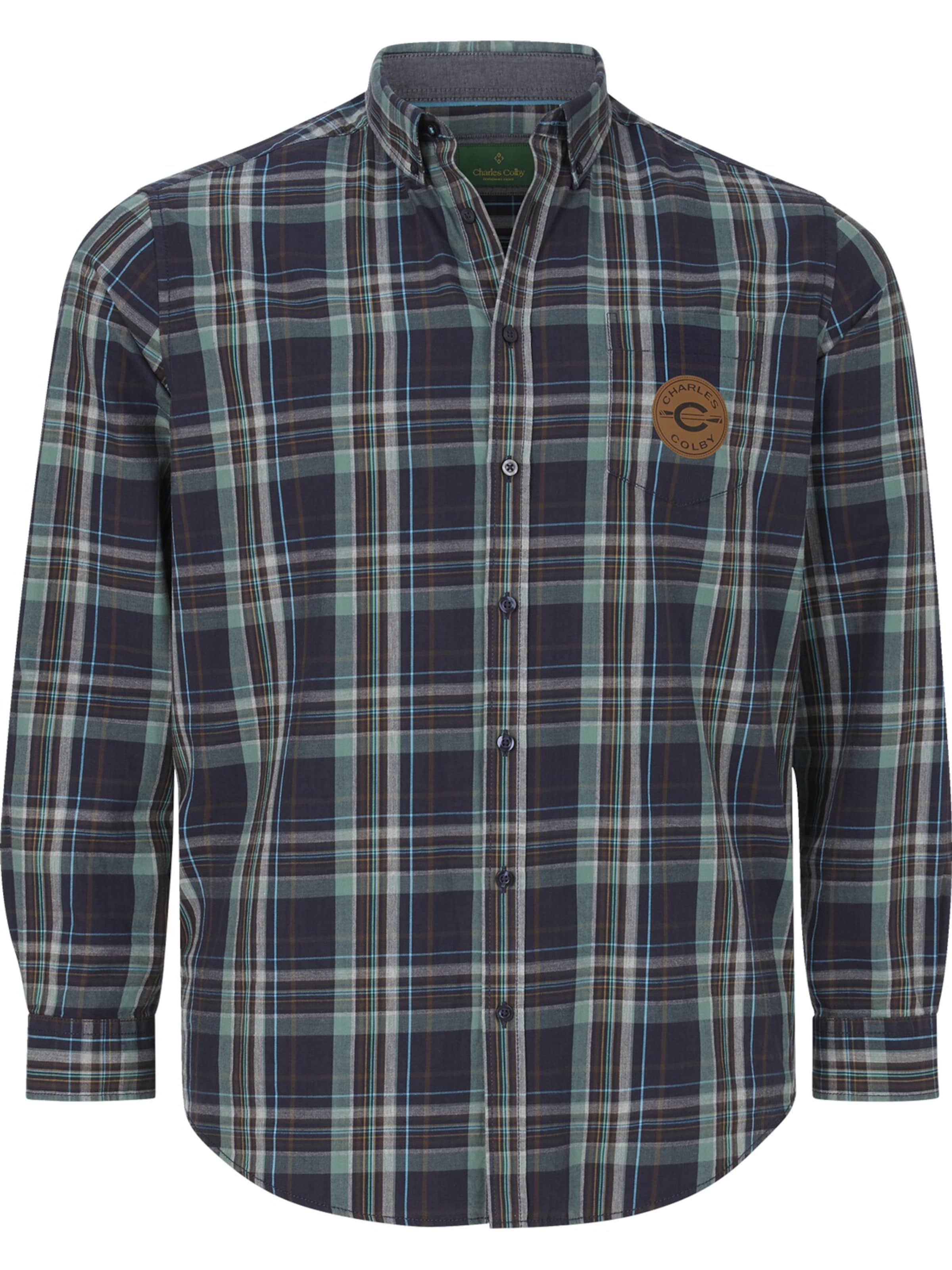 Charles Colby Comfort Fit Hemd ' Duke Ramsey ' in Blau: Vorderseite