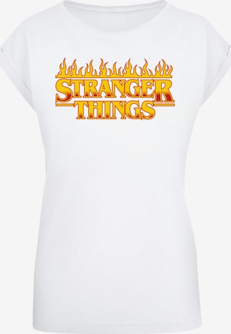 T-shirt 'Stranger Things Fire Netflix TV Series' F4NT4STIC en blanc : devant