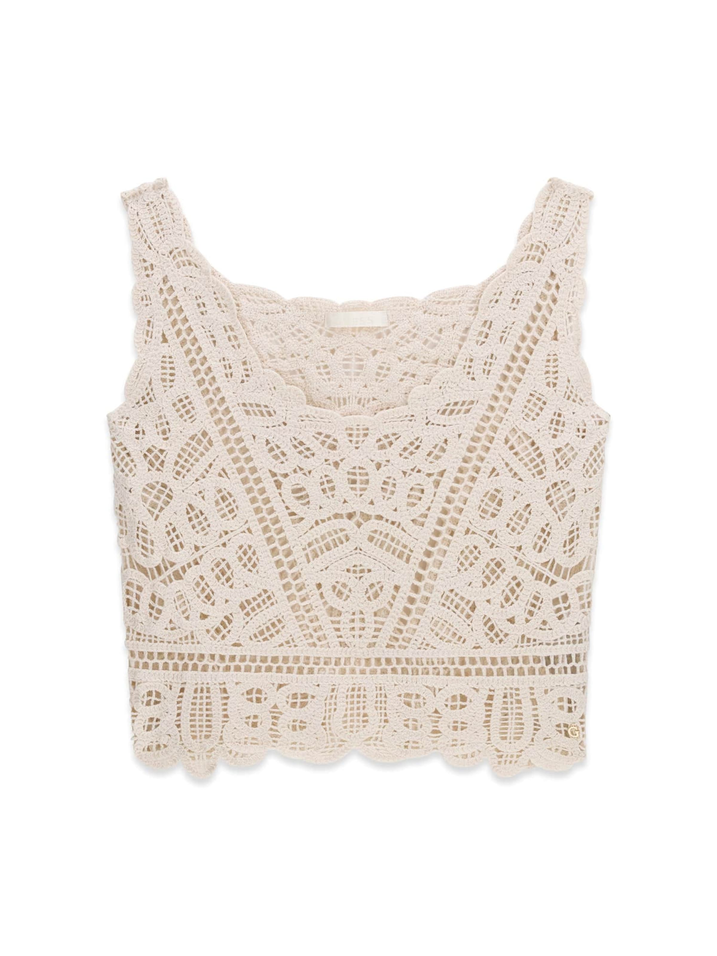 GUESS Knitted Top in Beige: front