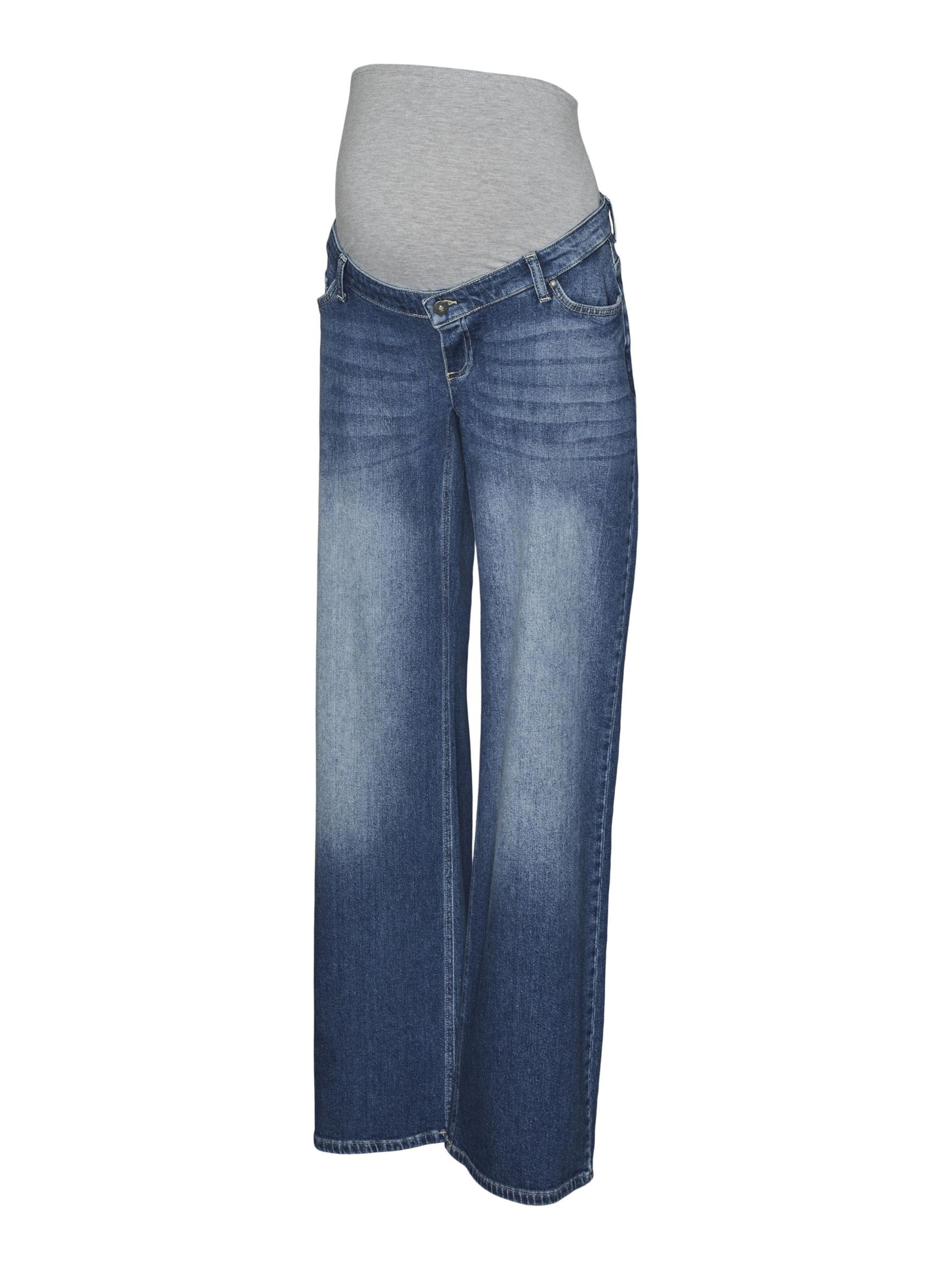 MAMALICIOUS Laiad sääred Teksapüksid 'MLJada', värv sinine: eest vaates