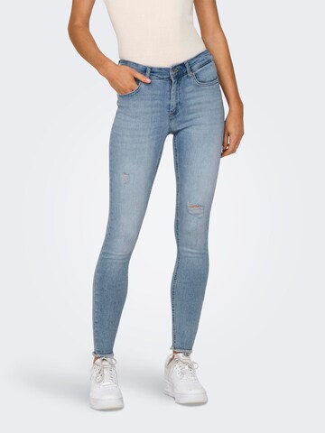 Skinny Jean 'Blush' ONLY en bleu : devant