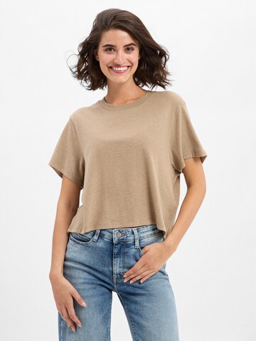 T-shirt AMERICAN VINTAGE en beige : devant