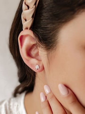 Hey Happiness - Pendientes 'Lucky Mushroom' en plata