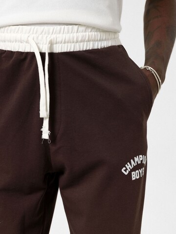 VAMOS CLO Loose fit Trousers 'Hibiscus' in Brown