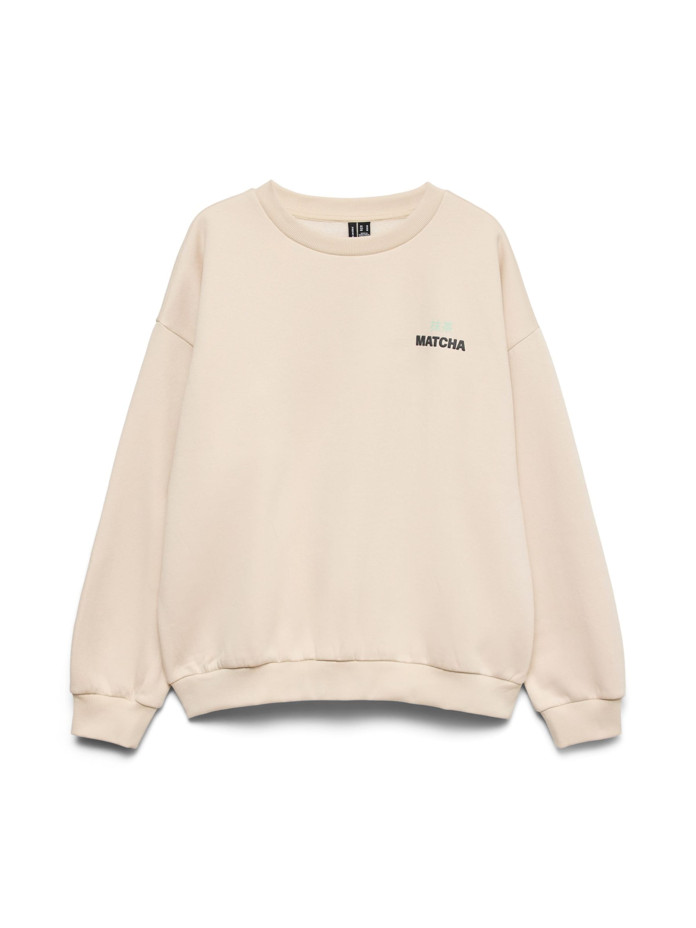 VERO MODA Sweatshirt 'VMAdine' in Beige: front