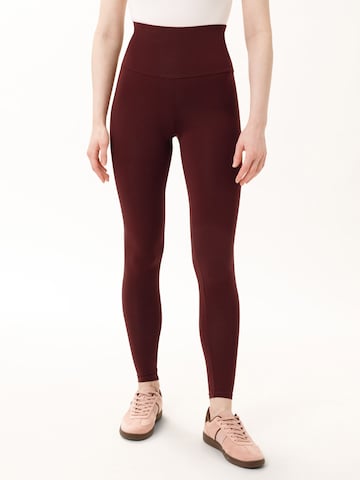 Les Lunes Skinny Leggings 'Luna' in Bruin: voorkant