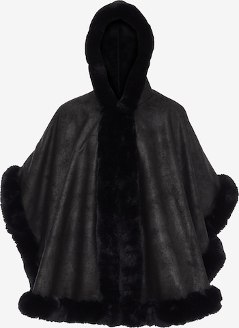 FRAULLY Cape in Black: front