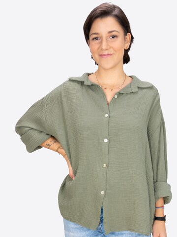 Chemisier 'Sasha' Seasons of April en vert : devant