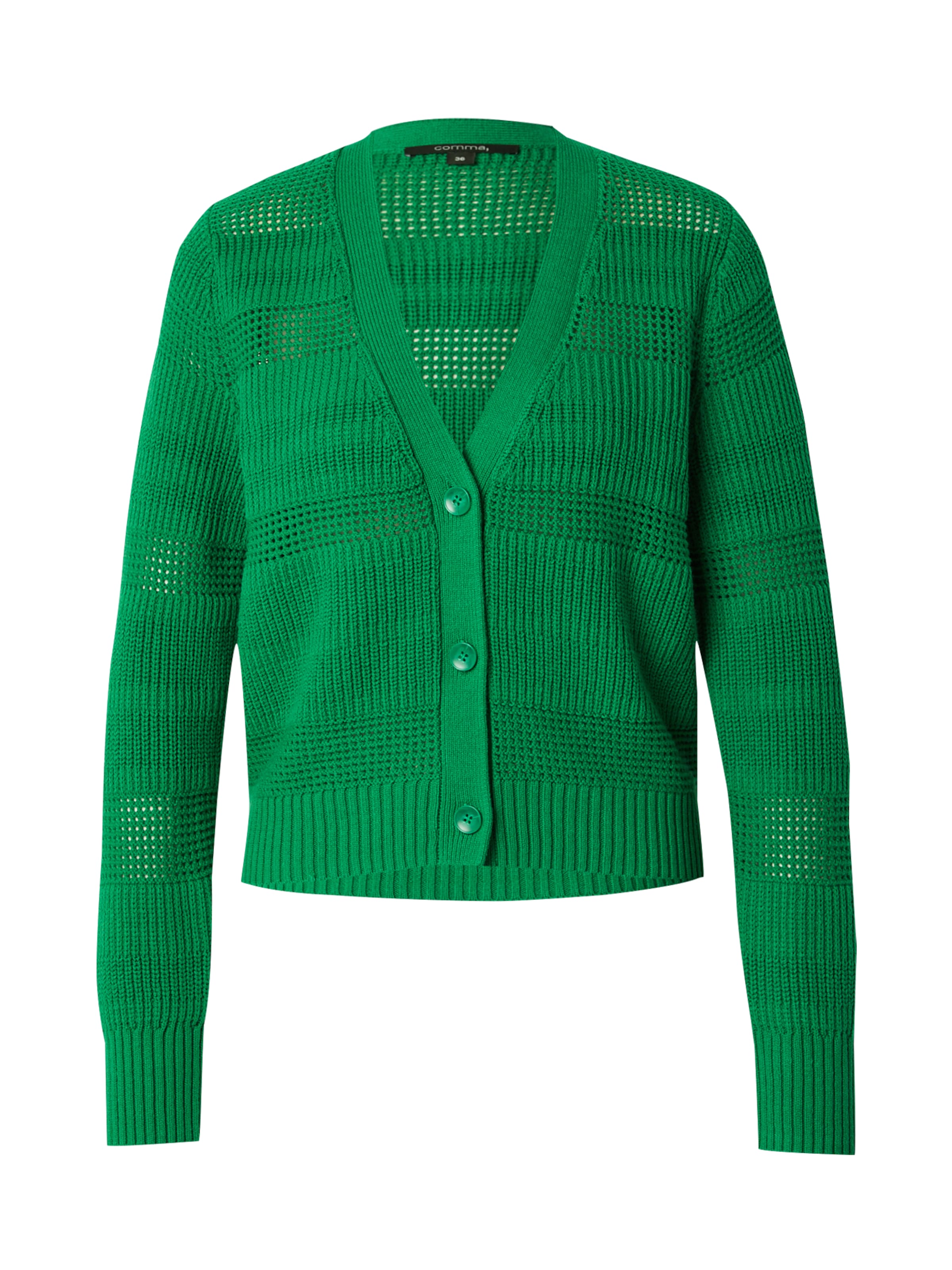 COMMA Вязаная кофта в Зеленый: спереди