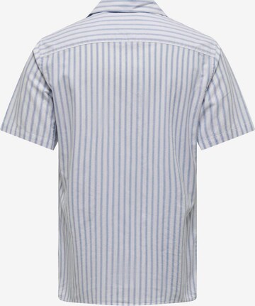 Coupe regular Chemise 'ALVARO' Only & Sons en bleu