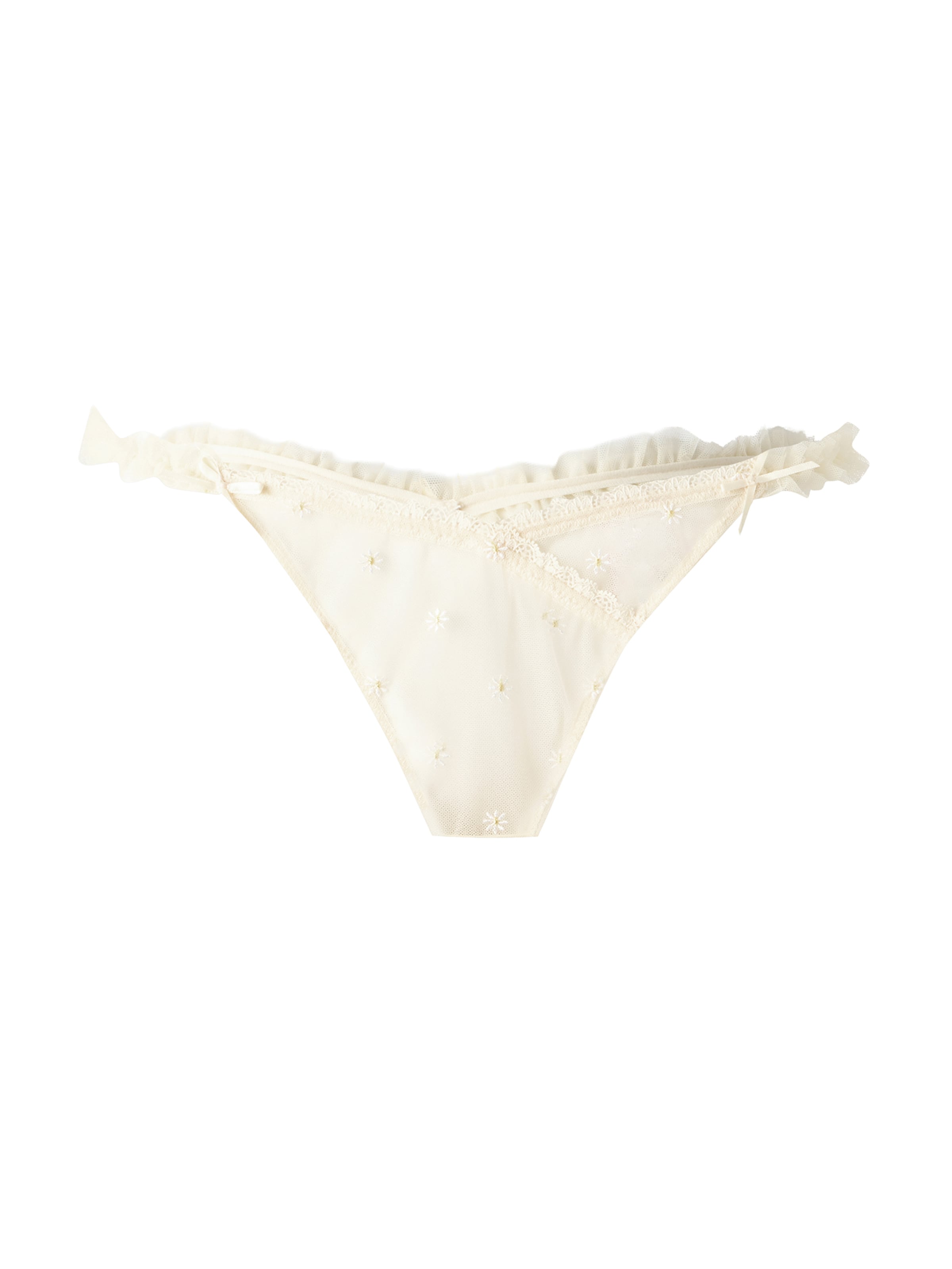 Hunkemöller Tangá 'Flora' - Žltá: predná strana