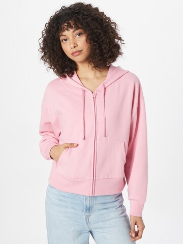 GAP Zip-Up Hoodie in Pink: front