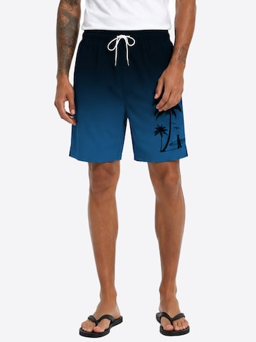YAGESHARK Swimming Trunks 'badehose herren' in Blue: front