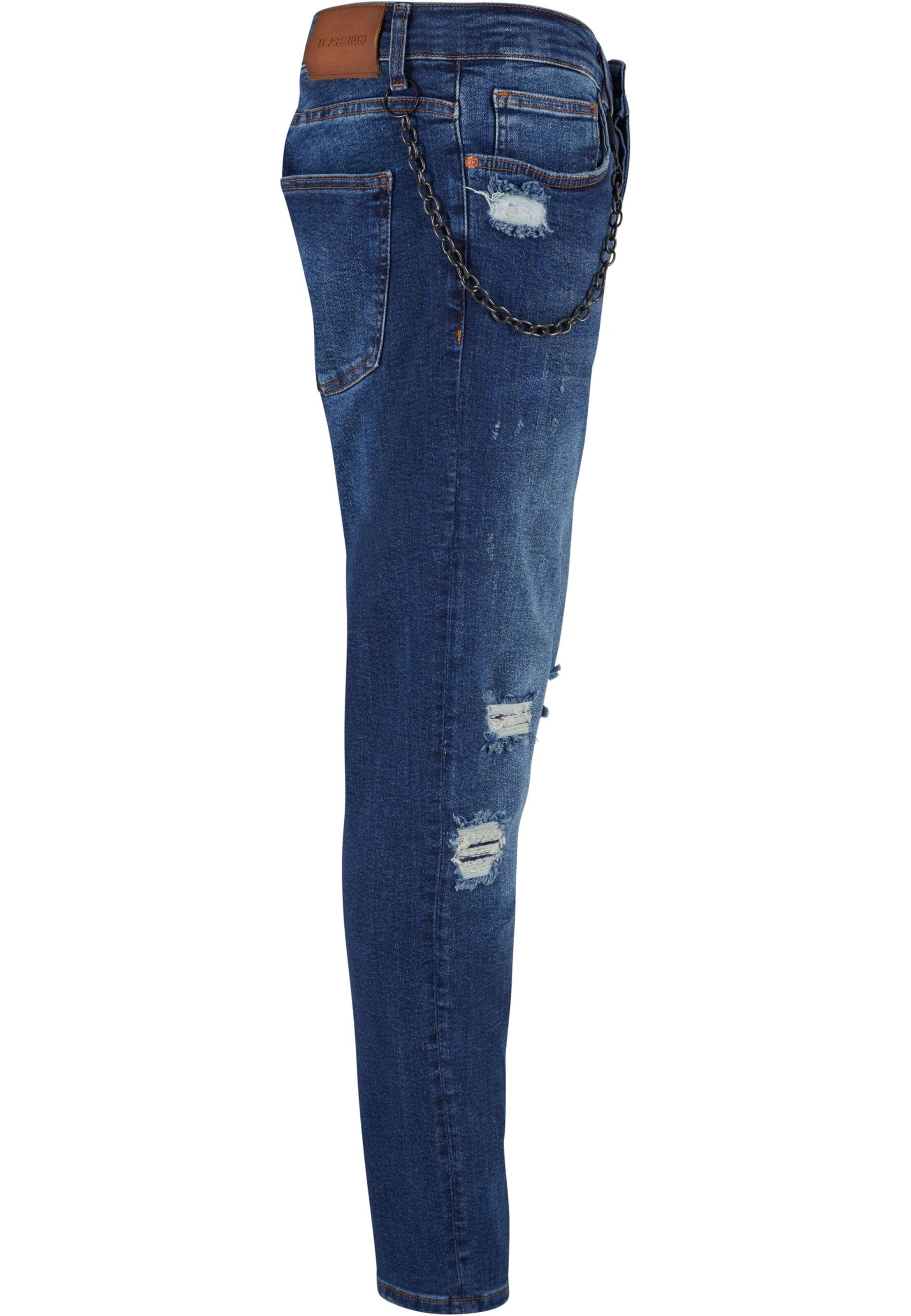 2Y Premium Regular Jeans in Blau