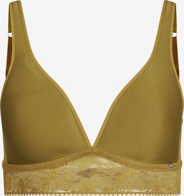 Skiny Triangle Bra in Brown: front