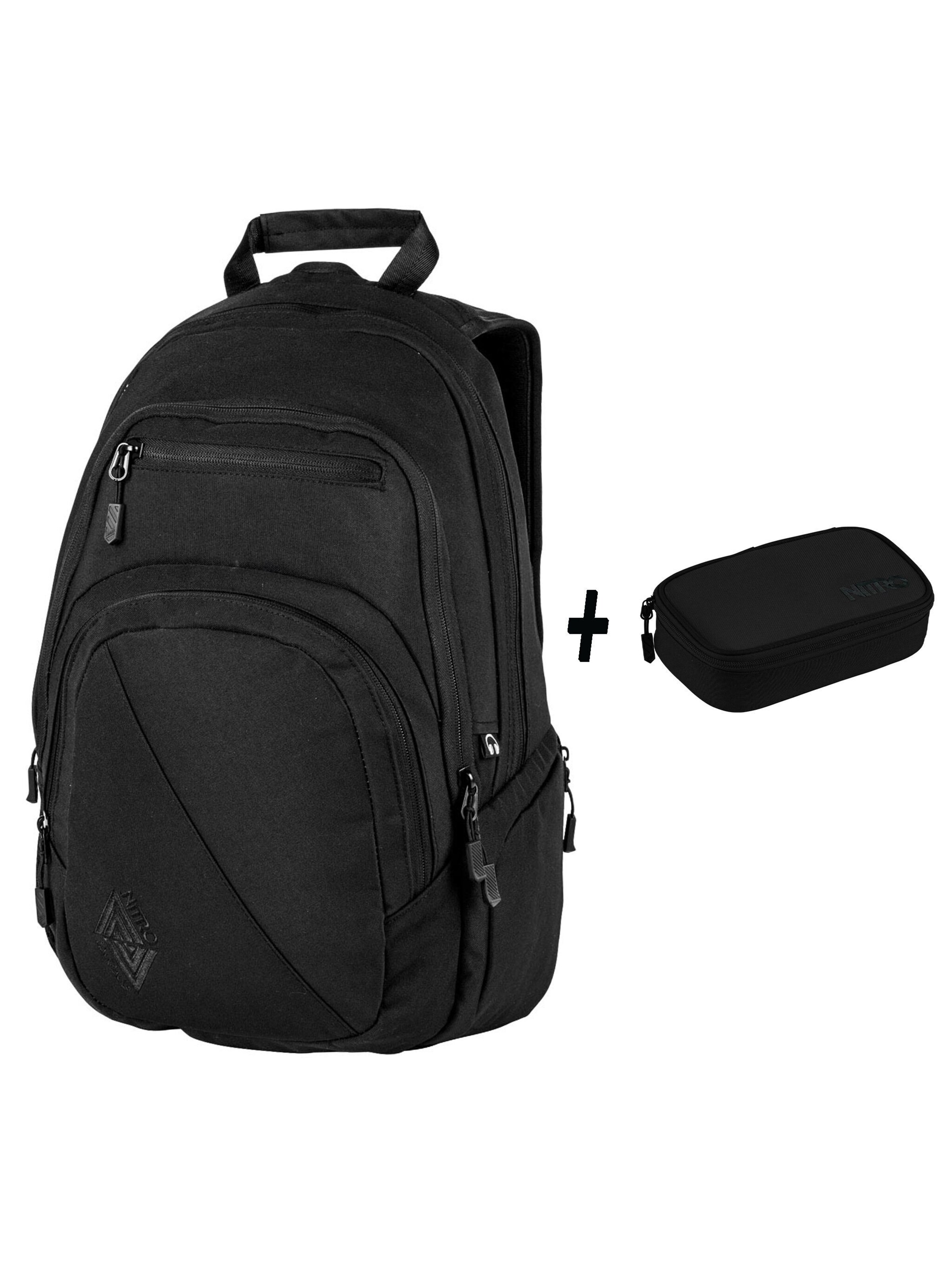 NITRO Backpack 'Set Stash' in Black: front