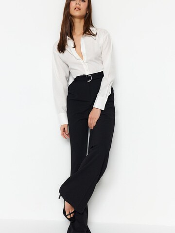 Wide Leg Pantalon Trendyol en noir