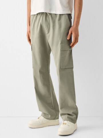 Bershka Loosefit Hose in Grün