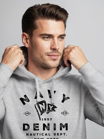Neverless Sweatshirt 'Navy Denim'‌‌‌‌‌‌‌‌‌ in Grau