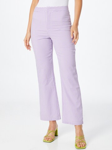 NA-KD Szeroka nogawka Spodnie w kolorze fioletowy: przód