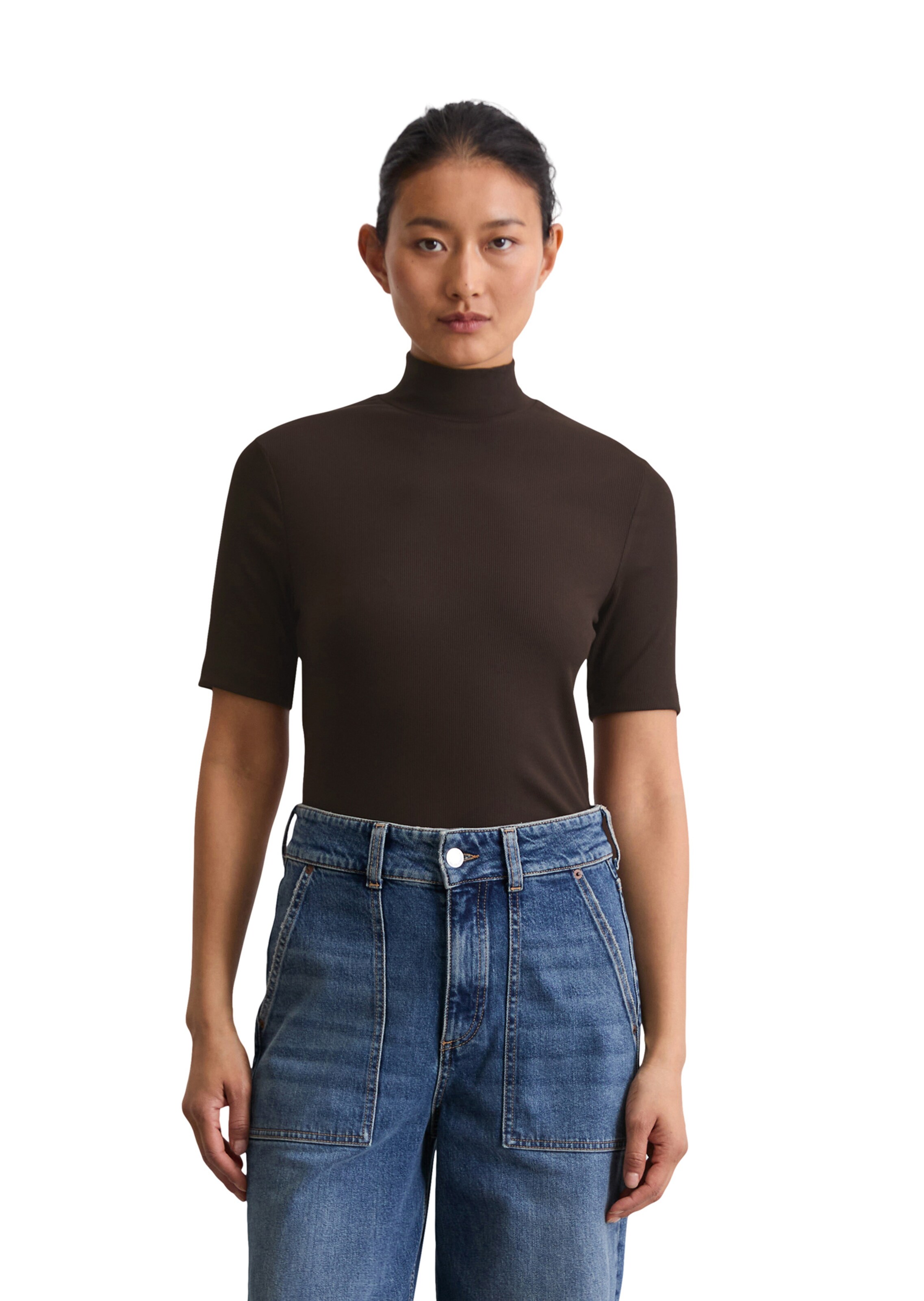 brūns Marc O'Polo T-Krekls: no priekšpuses