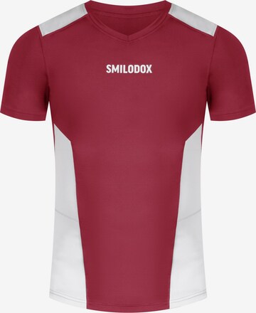 T-Shirt fonctionnel 'Maison' Smilodox en rouge : devant