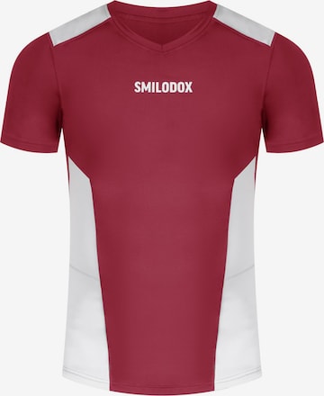 T-Shirt fonctionnel 'Maison' Smilodox en rouge : devant