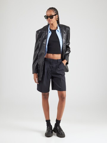 Abercrombie & Fitch Loose fit Trousers with creases 'CLASSIC' in Black