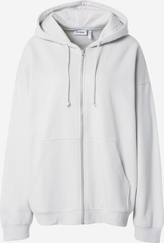 WEEKDAY Zip-Up Hoodie in Grey: front