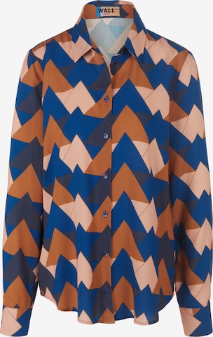 WALL London Blouse in Blauw: voorkant