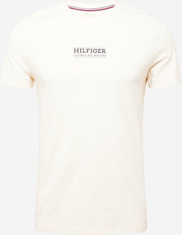 T-Shirt TOMMY HILFIGER en beige : devant