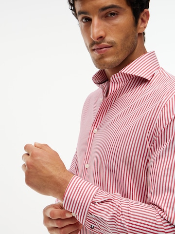 TOMMY HILFIGER Slim fit Zakelijk overhemd 'New York' in Rood