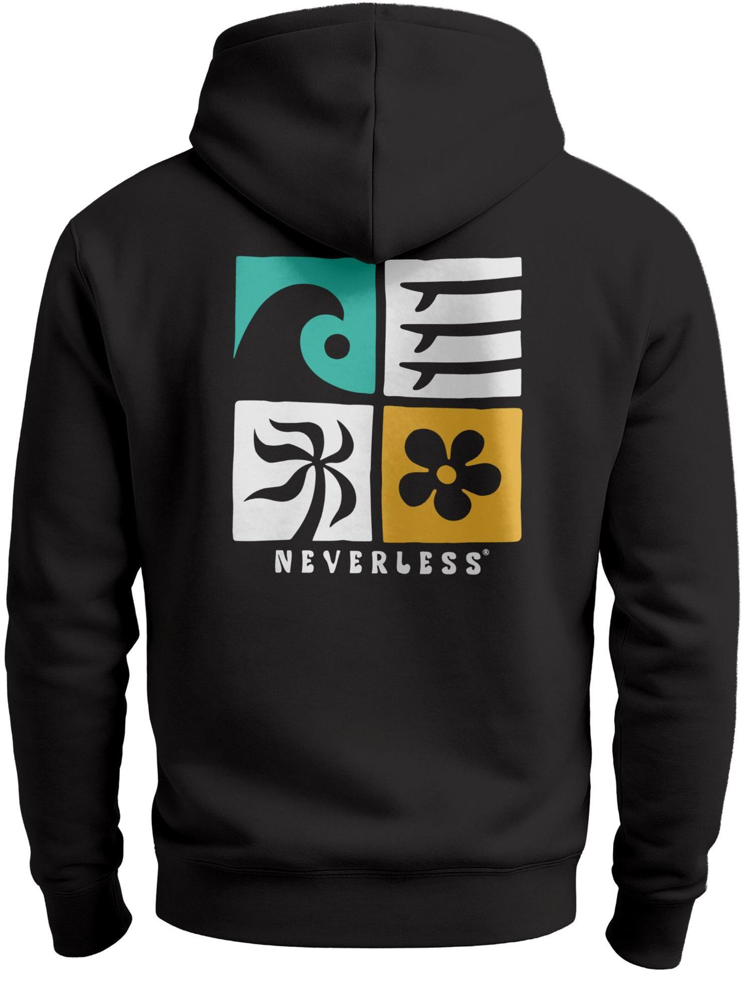 Neverless Sweatshirt 'California Surf' in Black
