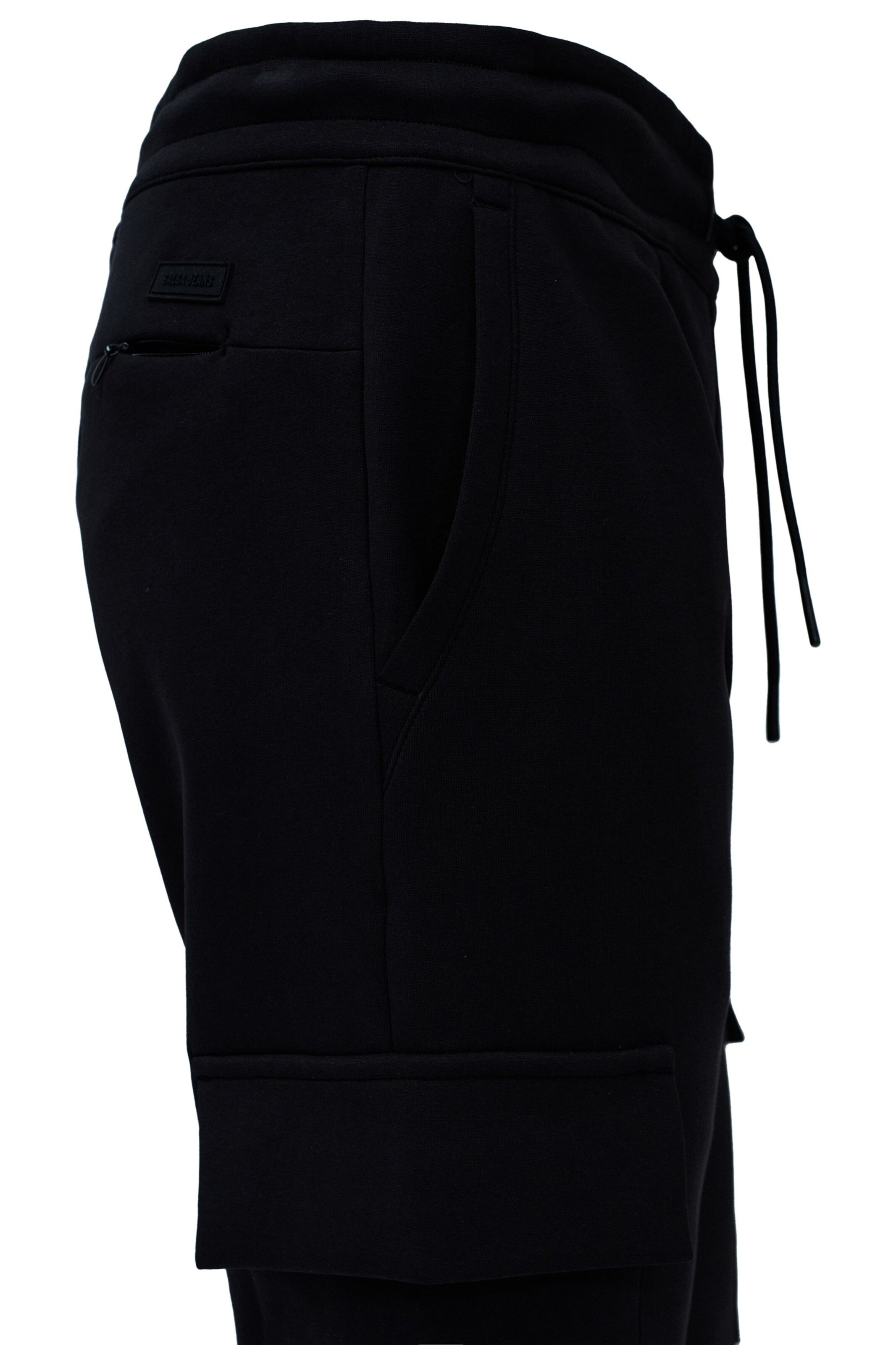 Coupe slim Pantalon chino Salsa Jeans en noir