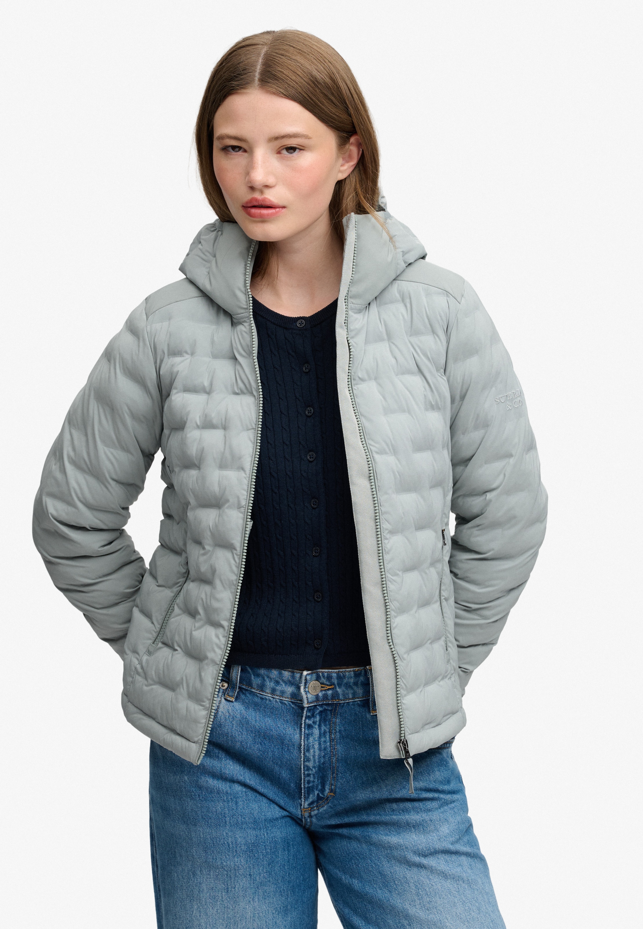 Superdry Steppjacke (Grau) von About You – 125,99€