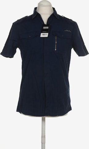 DIESEL Button Up Shirt in L in Blue: front