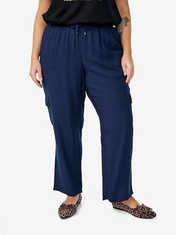 mėlyna Zizzi Laisvas Laisvo stiliaus kelnės 'Cavilma': priekis