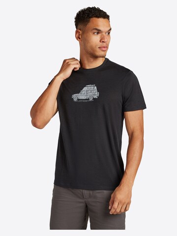 ICEBREAKER Regular fit Majica 'Merino 150 light weight Tech Lite Tee Cosy Camper' | črna barva