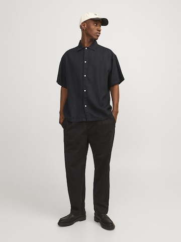 JACK & JONES Comfort fit Button Up Shirt 'JORFaro' in Black