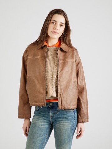 BDG Urban Outfitters Přechodná bunda – hnědá: přední strana